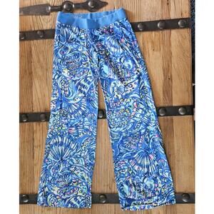 Lilly Pulitzer Seaside Beach Pant Brilliant Blue Ceviche sx XS